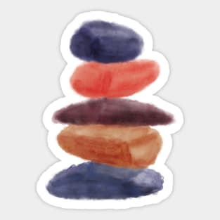 Watercolor Balancing Stones Sticker